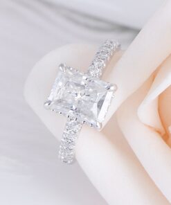 Maribelle 1 Carat Princess Miosanite Diamond Engagment Ring