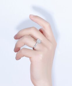 Maribelle 1 Carat Princess Miosanite Diamond Engagment Ring