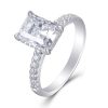 Maribelle 1 Carat Princess Miosanite Diamond Engagment Ring
