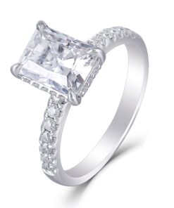 Maribelle 1 Carat Princess Miosanite Diamond Engagment Ring