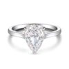The Summit 1 Carat Pear Miosanite Diamond Ring