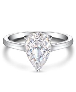 The Summit 1 Carat Pear Miosanite Diamond Ring