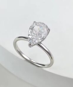 The Summit 1 Carat Pear Miosanite Diamond Ring