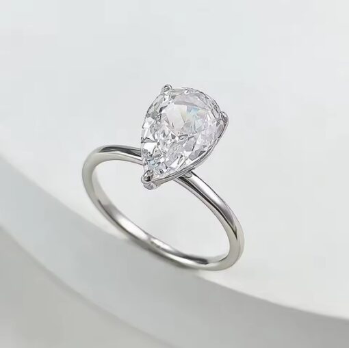 The Summit 1 Carat Pear Miosanite Diamond Ring