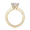 Ladies Gold Round Cut Engagement Ring