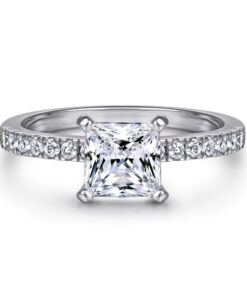 Tender 1 Carat Princess Miosanite Diamond Ring