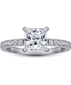 Tender 1 Carat Princess Miosanite Diamond Ring