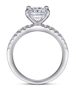 Tender 1 Carat Princess Miosanite Diamond Ring