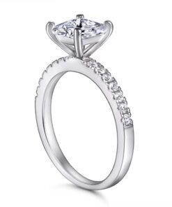 Tender 1 Carat Princess Miosanite Diamond Ring