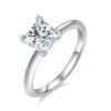 Blushing 1 Carat Princess Miosanite Diamond Ring