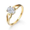 Intertwined 1 Carat Miosanite Diamond Engagement Ring