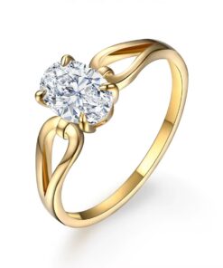Intertwined 1 Carat Miosanite Diamond Engagement Ring