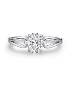 Intertwined 1 Carat Miosanite Diamond Engagement Ring