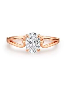 Intertwined 1 Carat Miosanite Diamond Engagement Ring