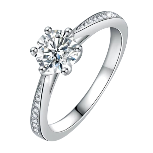 Round cut lasting diamond ring