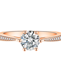 Round cut lasting diamond ring