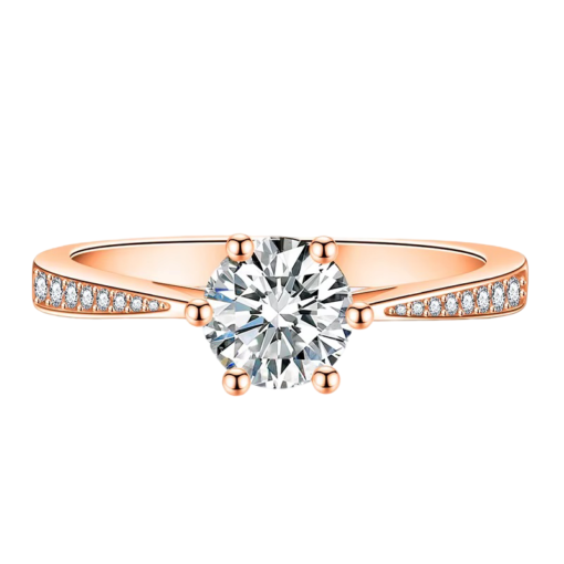 Round cut lasting diamond ring