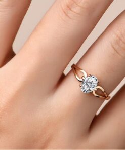 Intertwined 1 Carat Miosanite Diamond Engagement Ring