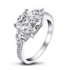 The Evermore 1.5 Carat Princess Miosanite Diamond Ring