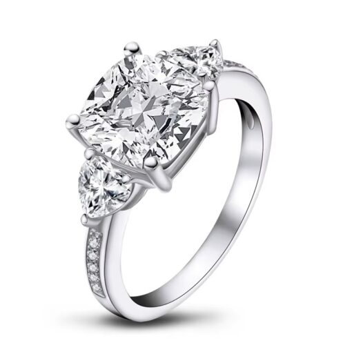 The Evermore 1.5 Carat Princess Miosanite Diamond Ring