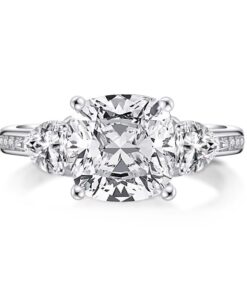 The Evermore 1.5 Carat Princess Miosanite Diamond Ring