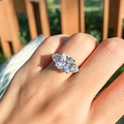 The Evermore 1.5 Carat Princess Miosanite Diamond Ring