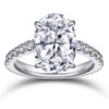 Strapped oval Engagement Ring