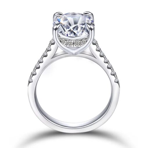 Strapped oval Engagement Ring
