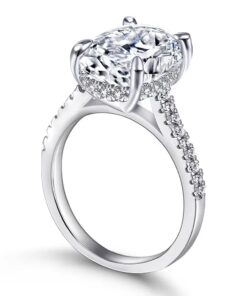 Strapped oval Engagement Ring