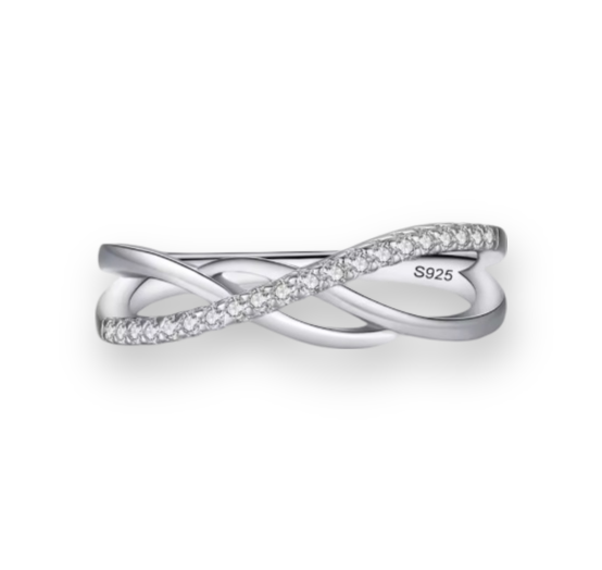 Cross Line Ring
