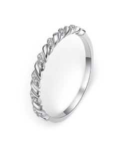Dazzled Cut Moissanite Band