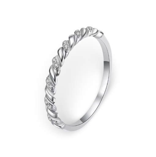 Dazzled Cut Moissanite Band