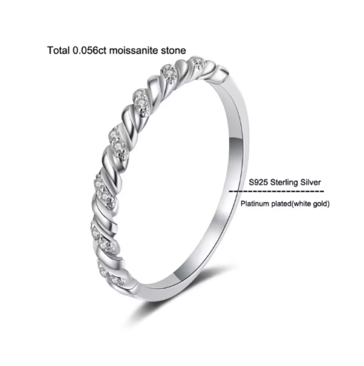 Dazzled Cut Moissanite Band