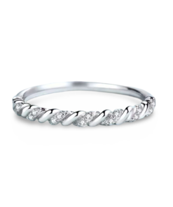 Dazzled Cut Moissanite Band