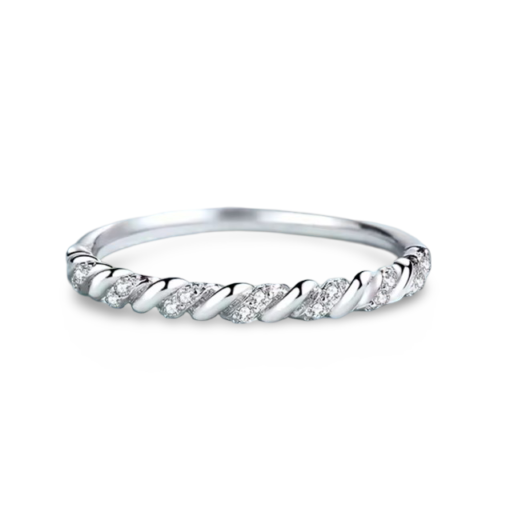 Dazzled Cut Moissanite Band