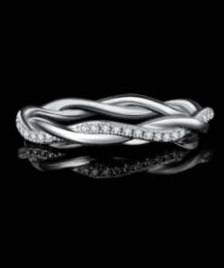 Moissanite Love Rope Infinity Band