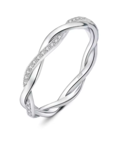Moissanite Love Rope Infinity Band