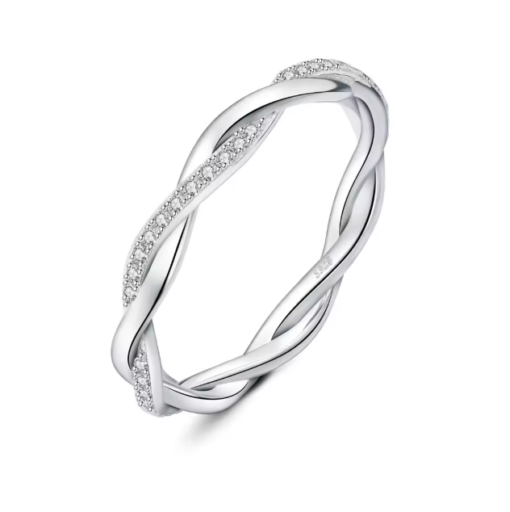 Moissanite Love Rope Infinity Band