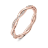 Moissanite Love Rope Infinity Band