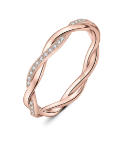 Moissanite Love Rope Infinity Band