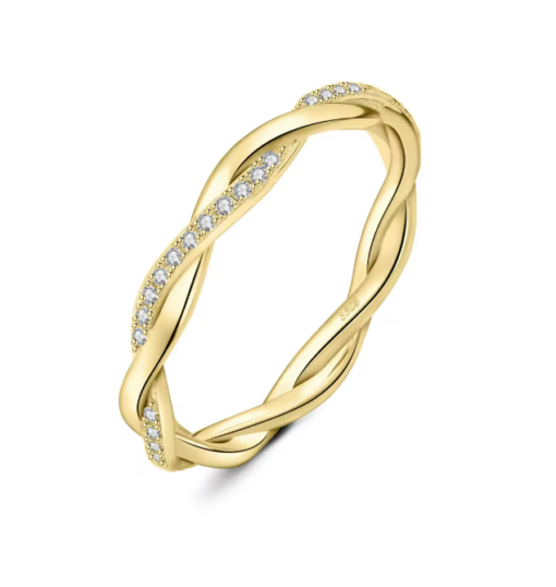 Moissanite Love Rope Infinity Band
