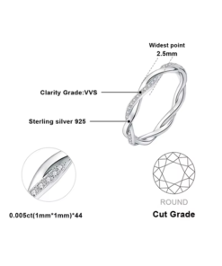 Moissanite Love Rope Infinity Band