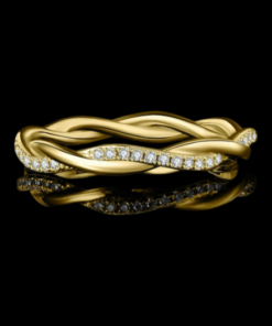 Moissanite Love Rope Infinity Band