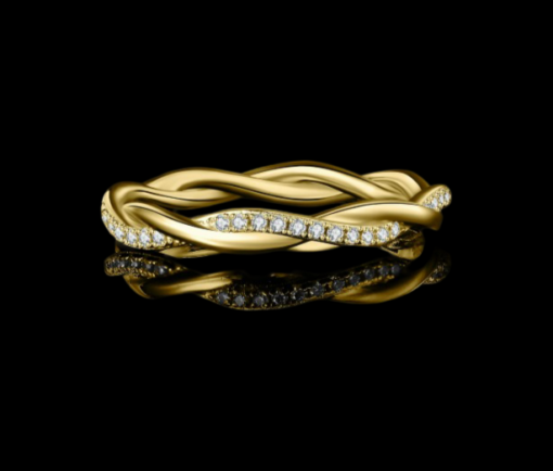 Moissanite Love Rope Infinity Band