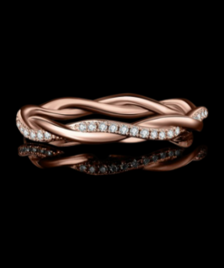Moissanite Love Rope Infinity Band