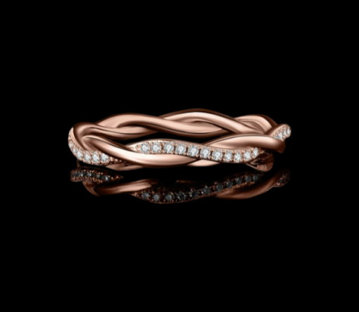Moissanite Love Rope Infinity Band