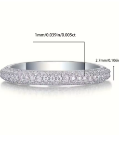 Shimmering Moissanite Band