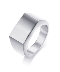 Solid Polished Titanium Ring
