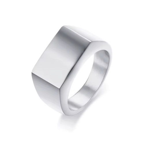 Solid Polished Titanium Ring
