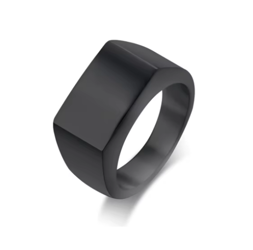 Solid Polished Titanium Ring